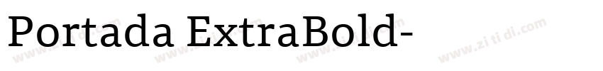 Portada ExtraBold字体转换